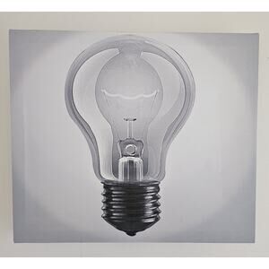 Lighted Canvas Wall Art/Decor Old Fashion Edison Light Bulb - 14" x 12"